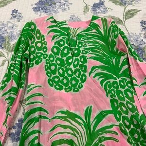 Lilly Pulitzer Pink and Green Tropical Top